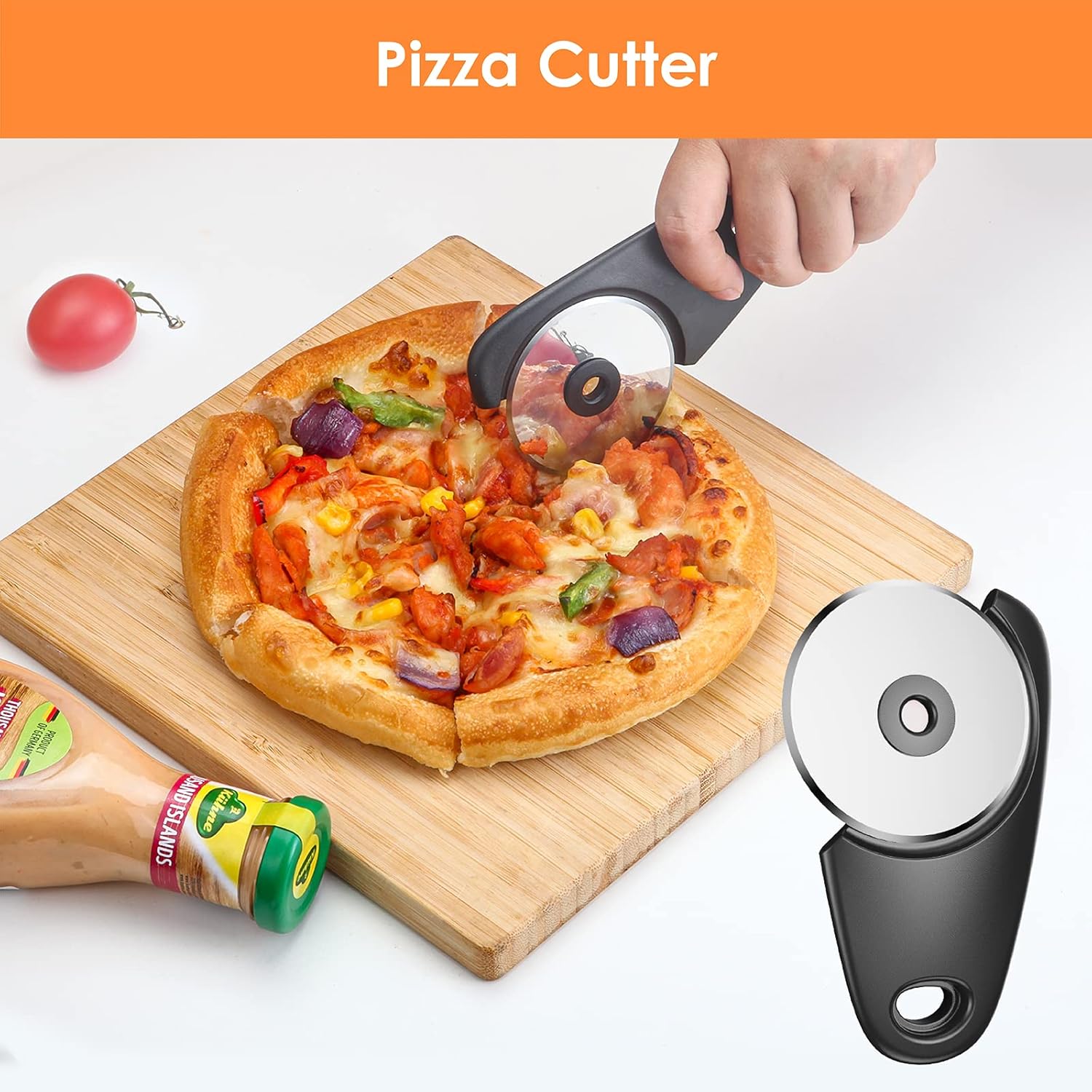 Kitchen Unique Gadgets Set 6 Pieces, Space Saving, Cheese Grater, Bottle Opener, Fruit Vegetable Peeler, Pizza