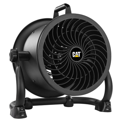 fans - 9”-Blade High-Velocity Drum Fan (Black, 2-in-1): 940 CFM, 4-Speed, 360° Pivoting Head, Dual Ball Bearing Motor