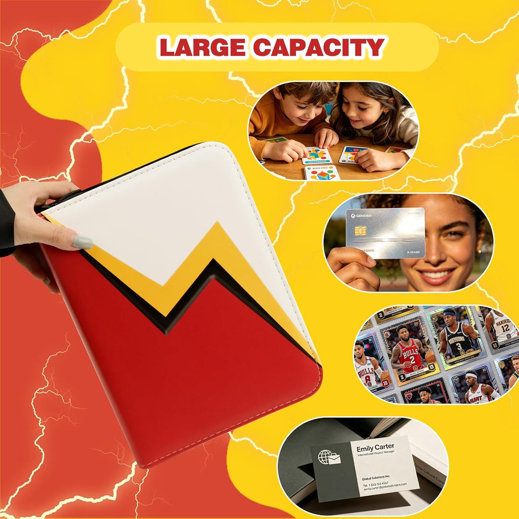 4 Pocket Trading Card Binder, 400 Cards Holder Album