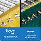 ICC CAT6 RJ45 Patch Panel, 24-Port 1U 19-Inch Rackmount, Black, 1-Pack