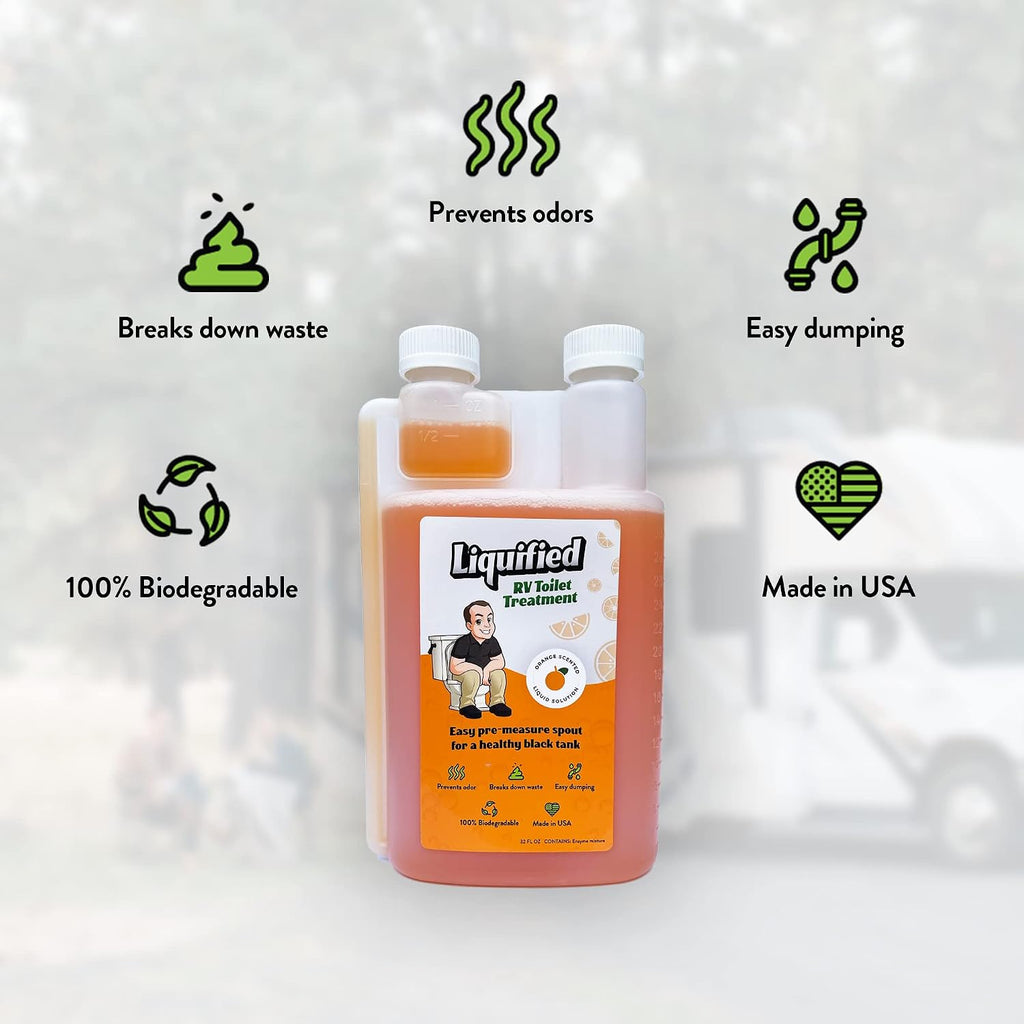 Black Holding Tank Digester - Odor Eliminator - Orange Scent - Matts RV Reviews (Orange, 32oz)