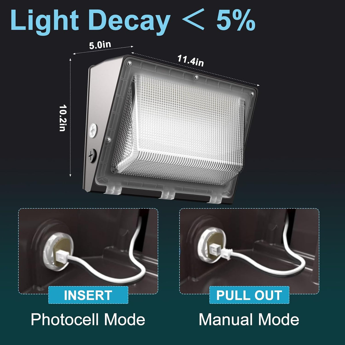 Lightdot Wall Pack LED Exterior Light, 6 Pack 250W Outside Lighting