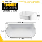 Refrigerator Door Bin for Frigidaire FRS6LR5EB6 (2-Pack)