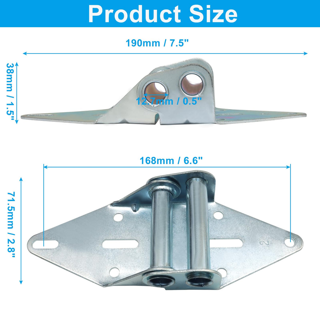 2Pcs #2 Garage Door Hinge