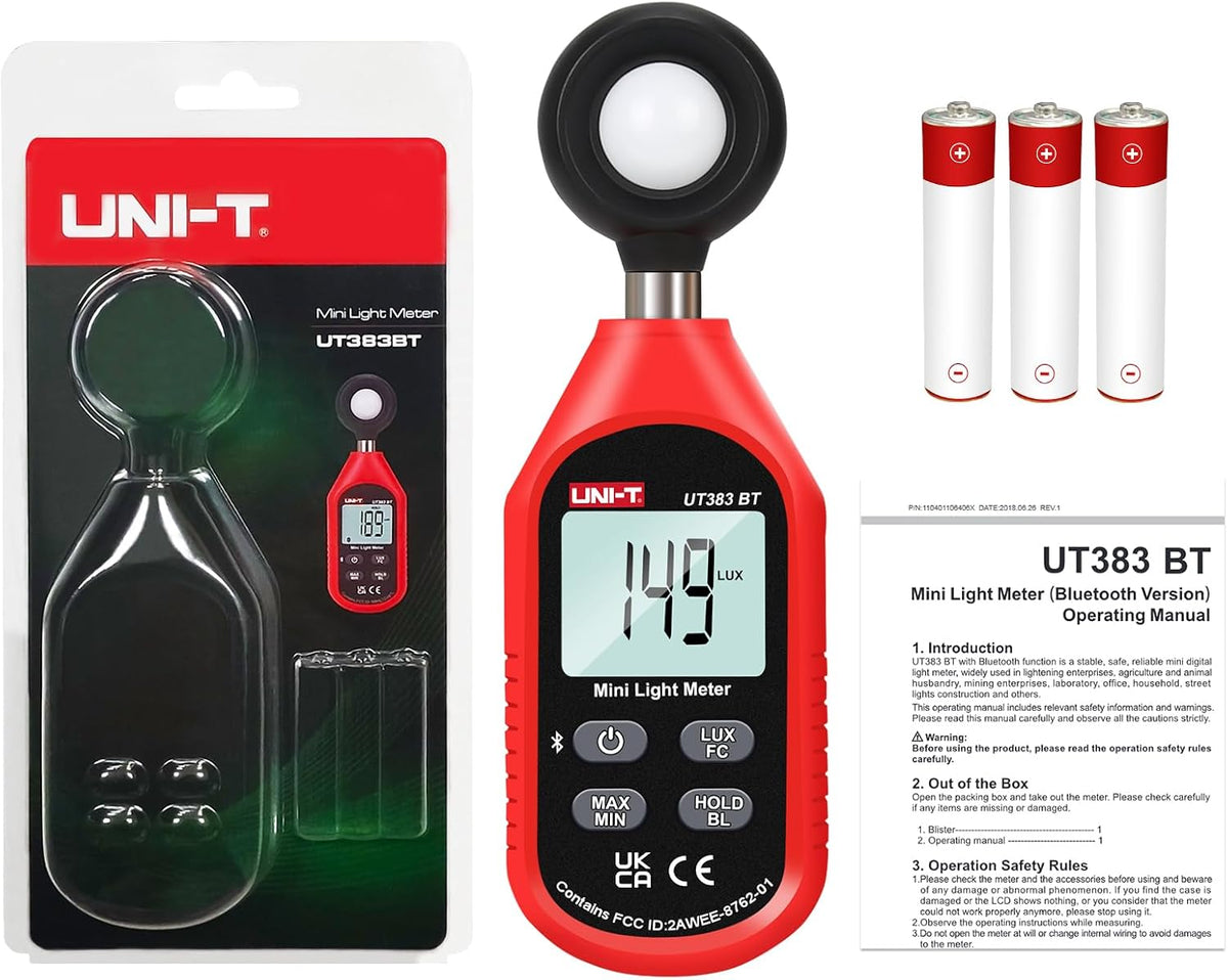 UNI-T Light Meter UT383BT Lux Meter Digital Illuminance Meter
