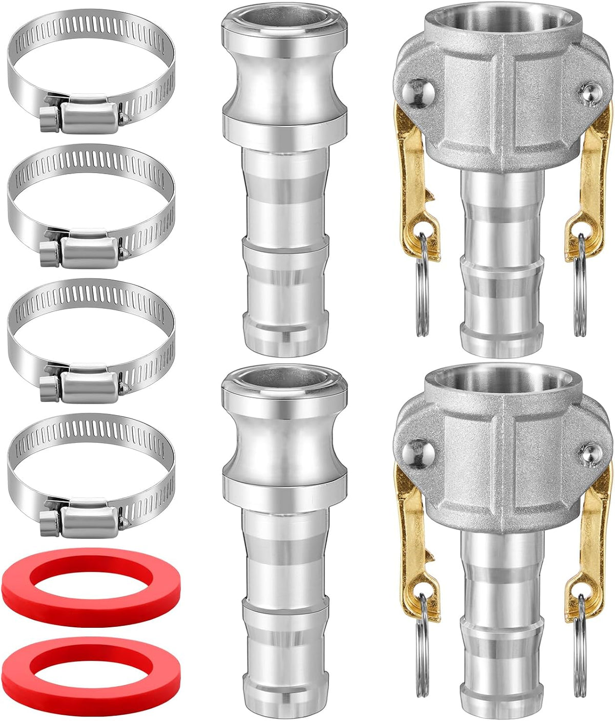 2 Set 1 Inch Camlock Fittings Type C&E