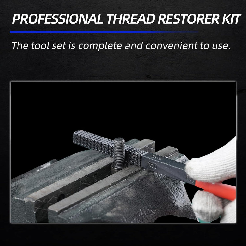 15 PCS Metric Thread Chaser Set & Thread Repair Kit