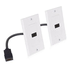 Cable Matters 2-Pack 1-Port 4K HDMI Wall Plate, White