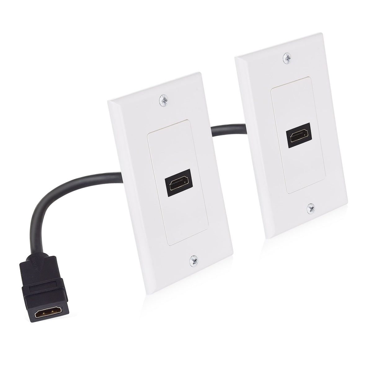 Cable Matters 2-Pack 1-Port 4K HDMI Wall Plate, White