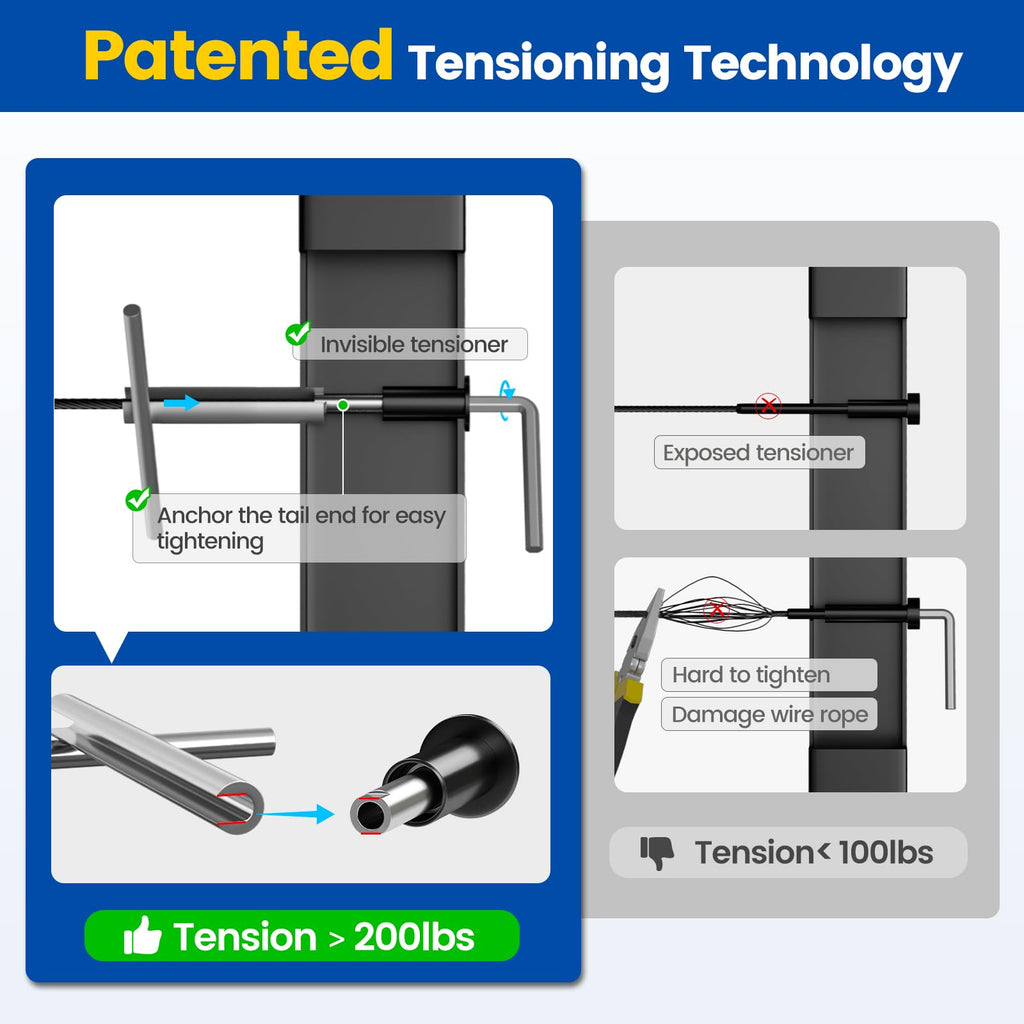 [Patent] Muzata 10Pack Black Cable Railing Hardware Swage Tensioner CB40