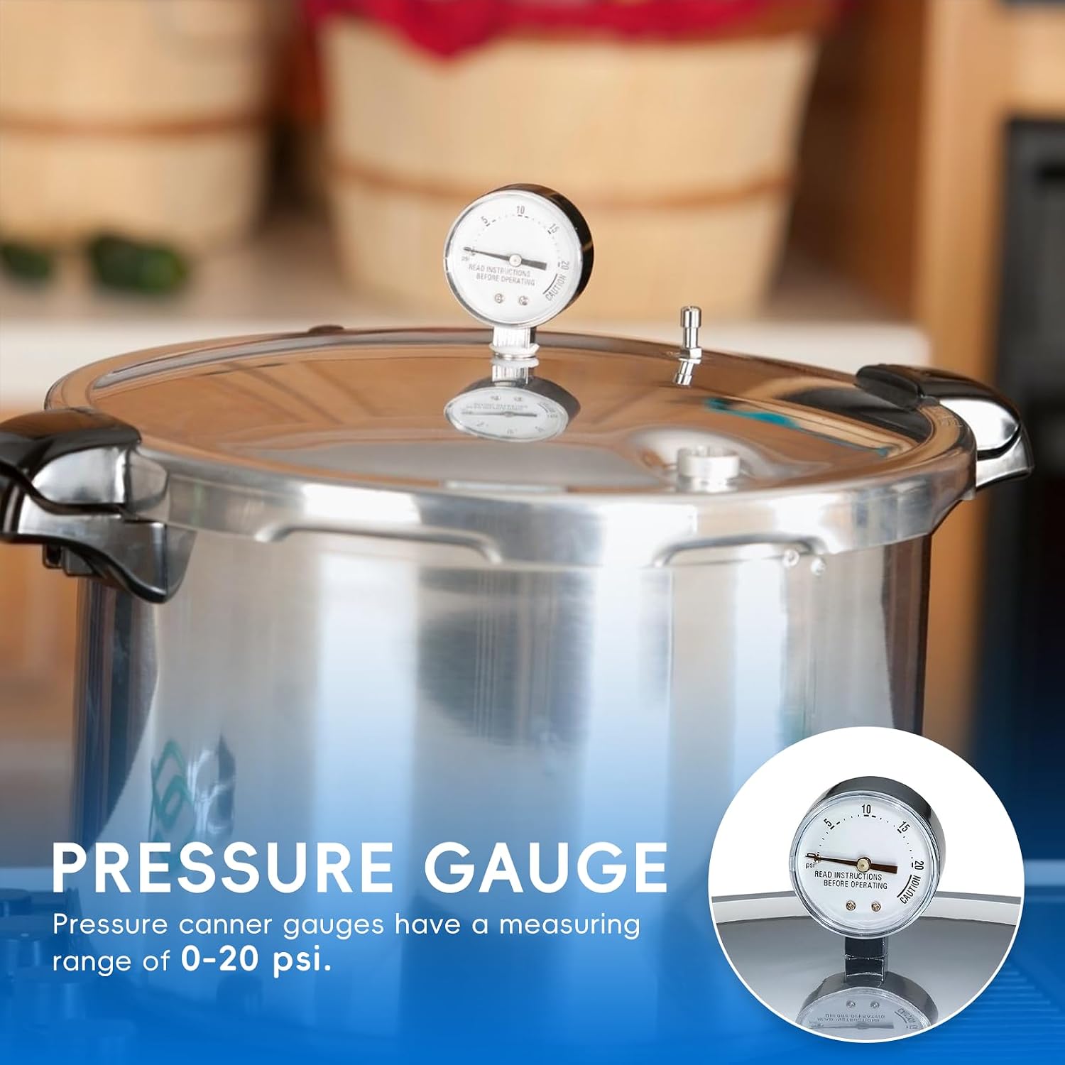 85772 Pressure Cooker Gauge, Replacement for Presto Steam Gauge 82237 82121, Fit Presto Pressure Canner Models