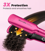 Flat Iron Hair Straightener, 1-3/4 Inch Wide Plate