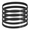 MECCANIXITY 158mm GT-2 Timing Belt 6mm Width 2mm Pitch Black 5pcs