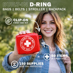 EVERLIT Pocket-Aid Kit | Travel-Friendly Hard-Shell Cases with 50 Items for Cuts, Scrapes, Burn & Wound Care | Pack
