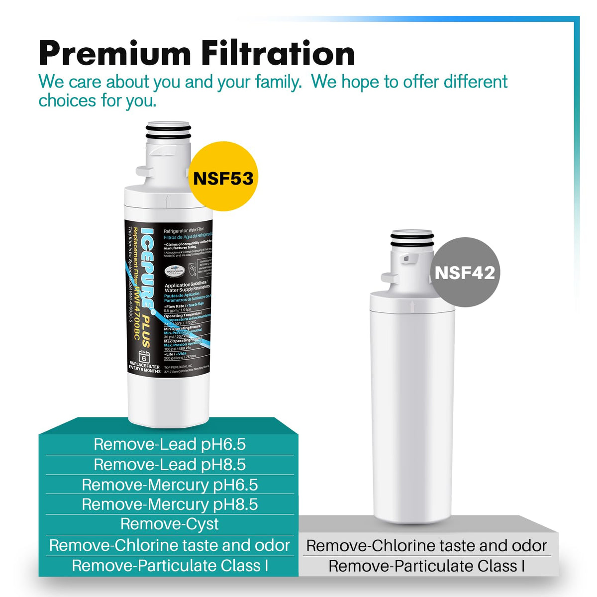 PLUS LT1000PC ADQ747935 NSF/ANSI 53&42 Certified Water Filter,3PACK