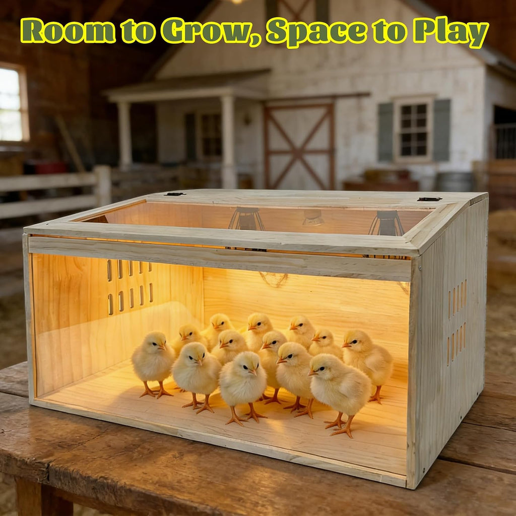 20-Piece Large Chicken Brooder Box, All-in-One Kit Brooder Box, Brooder for Chicks, Quail, Hamsters, Up to 35 Chicks