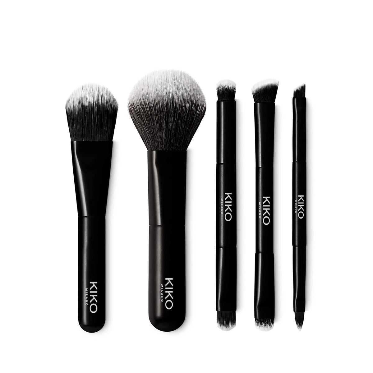 Travel Brush Set, Pouch With 5 Professional Makeup Brushes