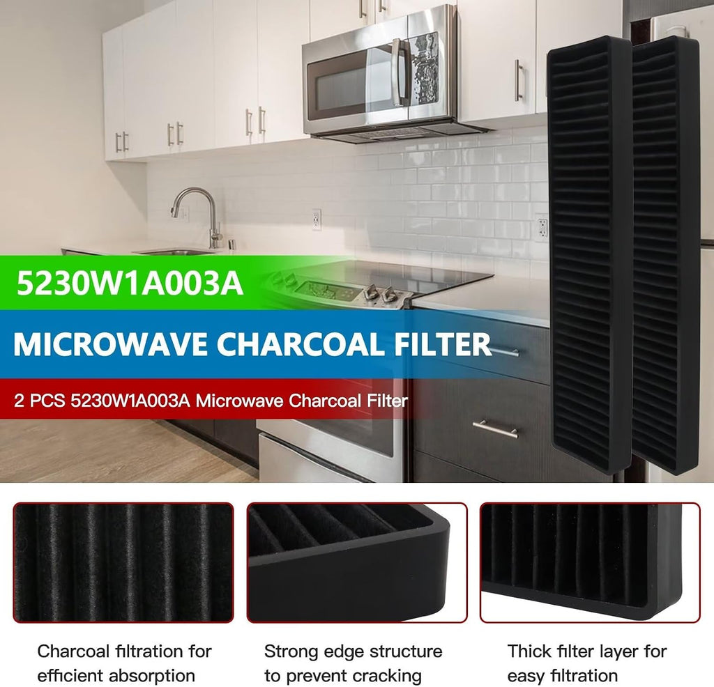 2x Microwave Charcoal Filter Parts For LG LMVM2055ST LMVM2055SW LMVM2075SB LMVM2075ST LMVM2075SW LMVM2085SB,Replaces AH3527523, EA3527523, PS3527523