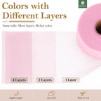 Pink Tulle Fabric Roll 6 Inch x 100 Yards Tulle Ribbon