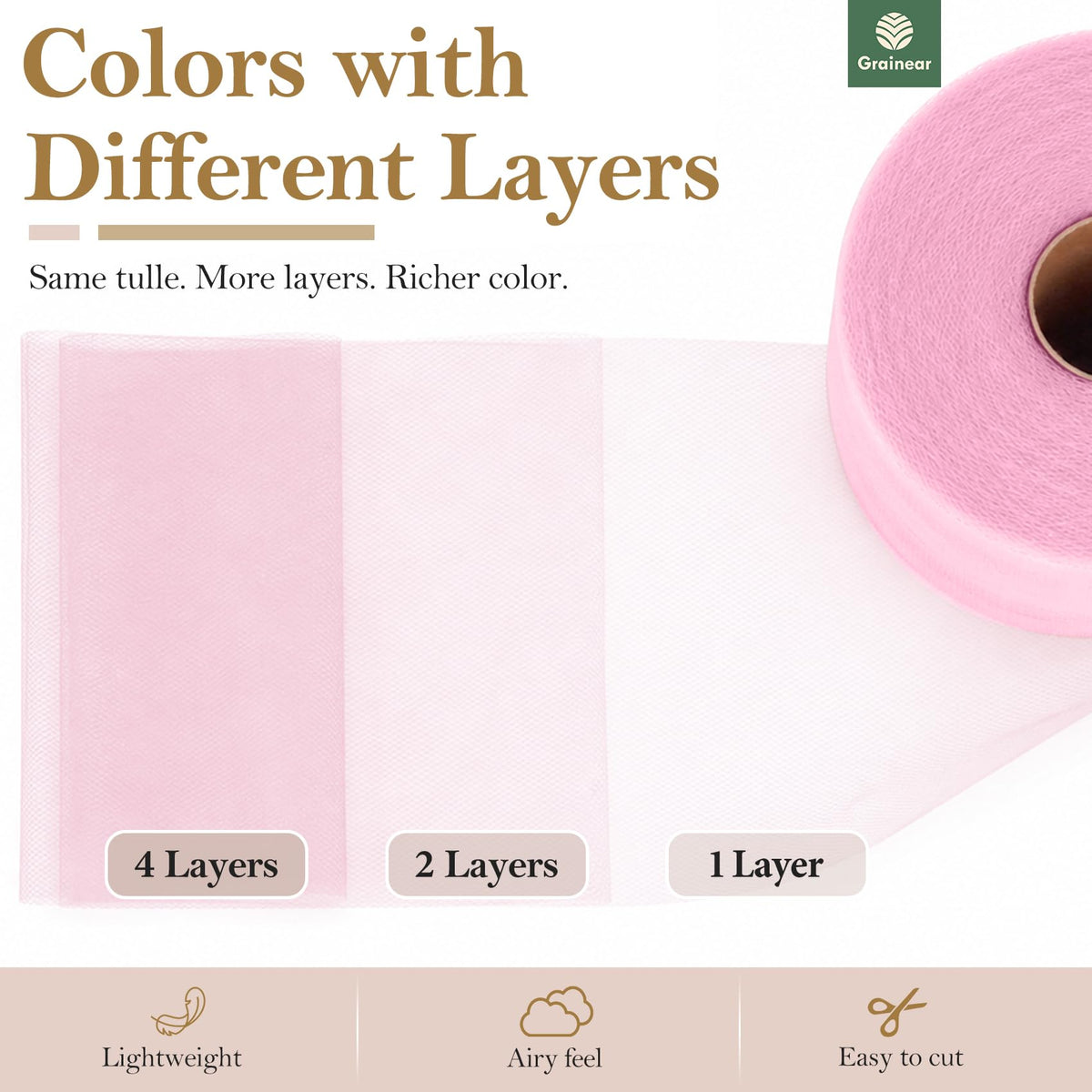 Pink Tulle Fabric Roll 6 Inch x 100 Yards Tulle Ribbon