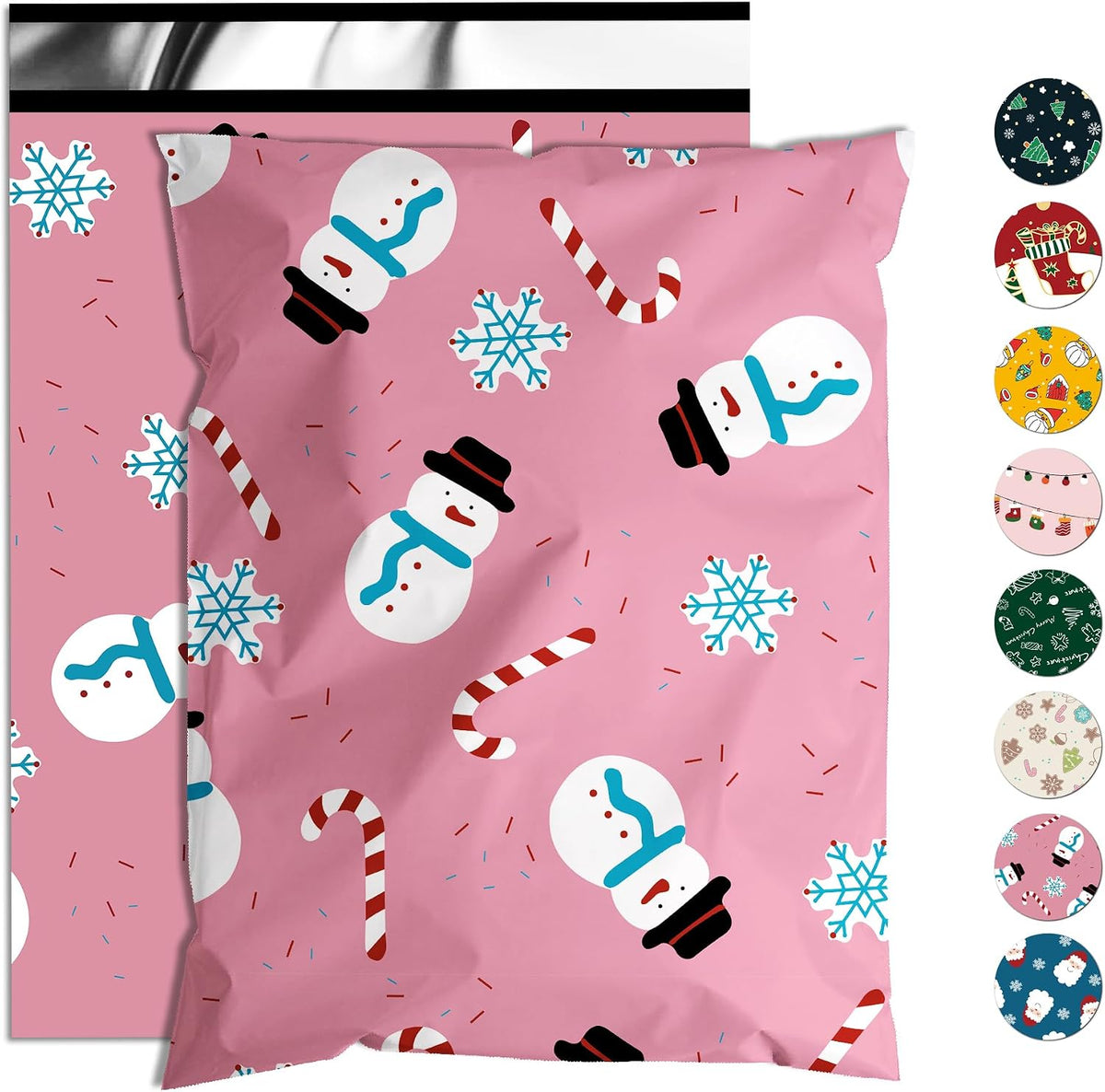 Christmas Poly Mailer 10x13 Inch 25 Pcs, Snowmen Printed