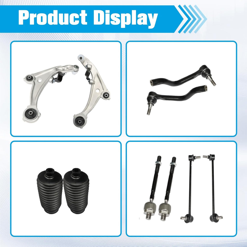 LABLT K620196 8pc Front Control Arms Ball Joints Suspension Kit Replacement for 2007-2012 Nissan Altima