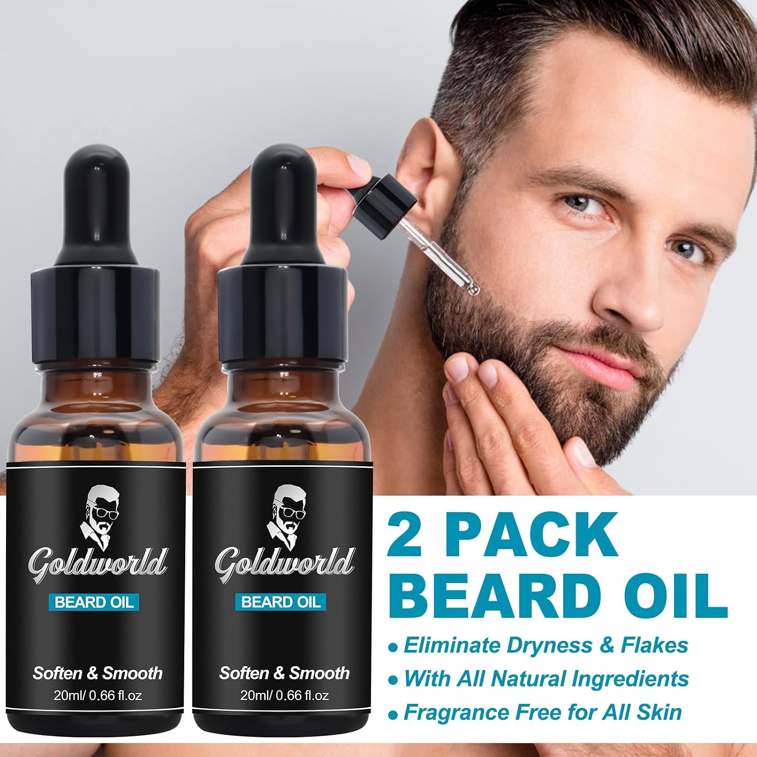 Beard Kit,Beard Grooming Kit w/Beard Wash/Shampoo,2 Packs Beard Oil,Beard Balm,Beard Wash,Brush,Comb,Scissor,Storage