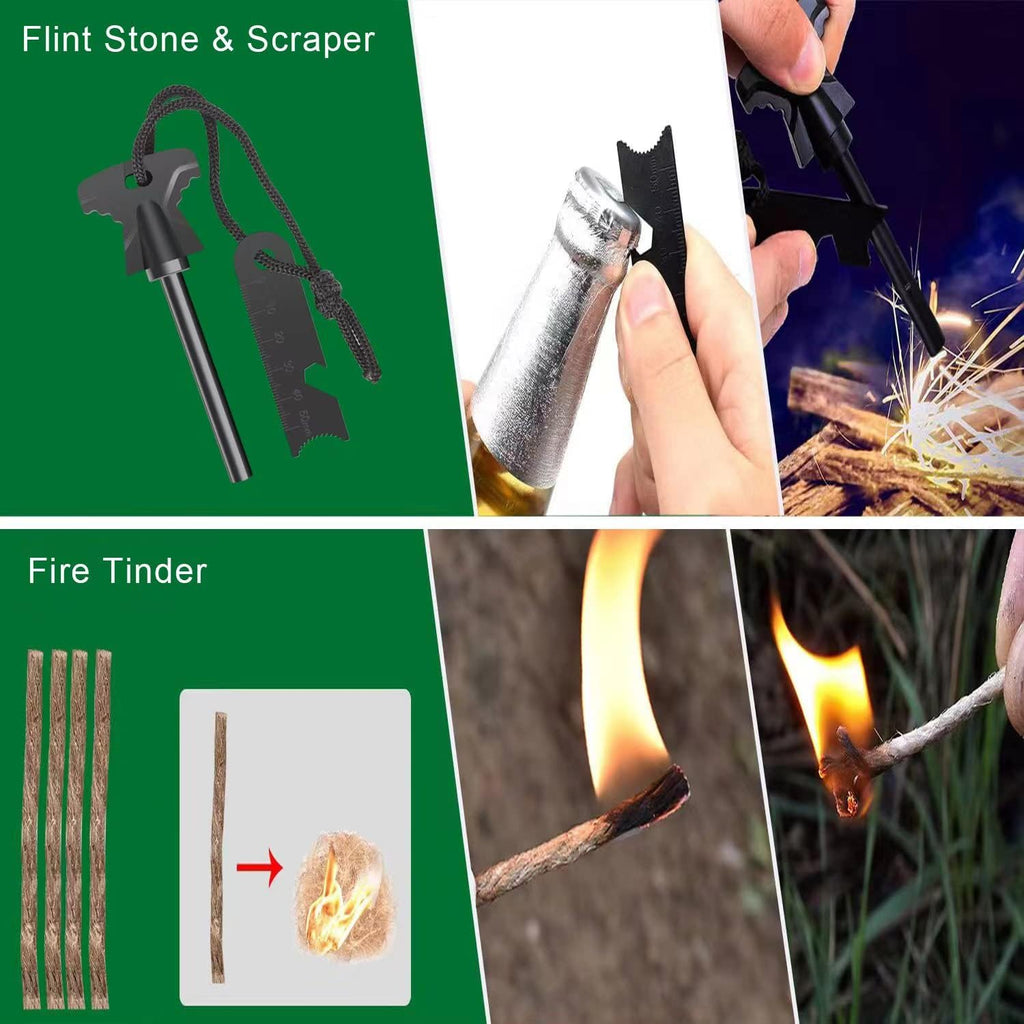 Survival Kit 35 in 1, First Aid Kit, Survival Gear, Survival Tool Gifts for Men Boyfriend Him Husband Fathers Day