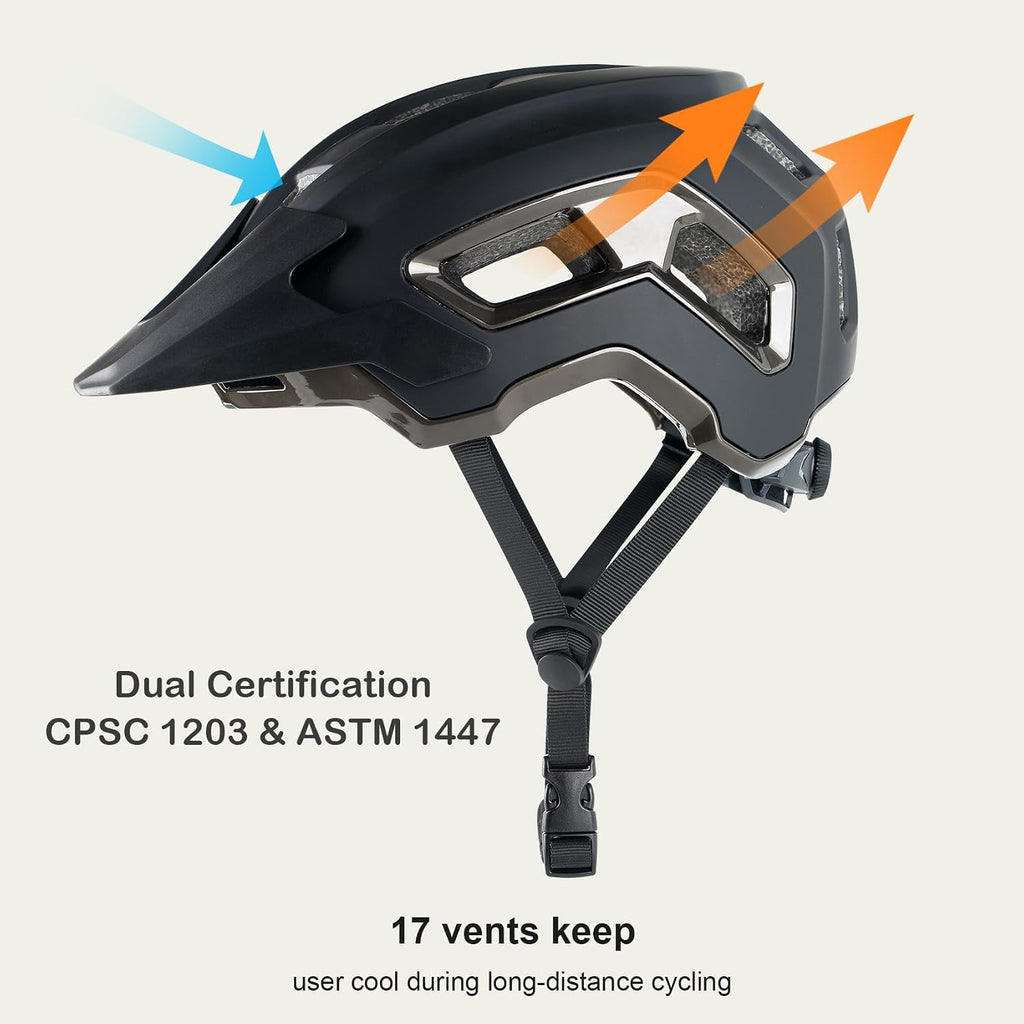 Bike Helmet for Adults & Youth, 2 Sizes for Men Women Boys Girls | Lightweight Mountain Bicycle Helmet with