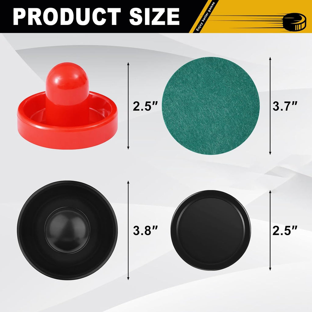 Air Hockey Pushers and Air Hockey Pucks | Indoor Games Goal Handles Paddles Replacement Accessories Set for Game
