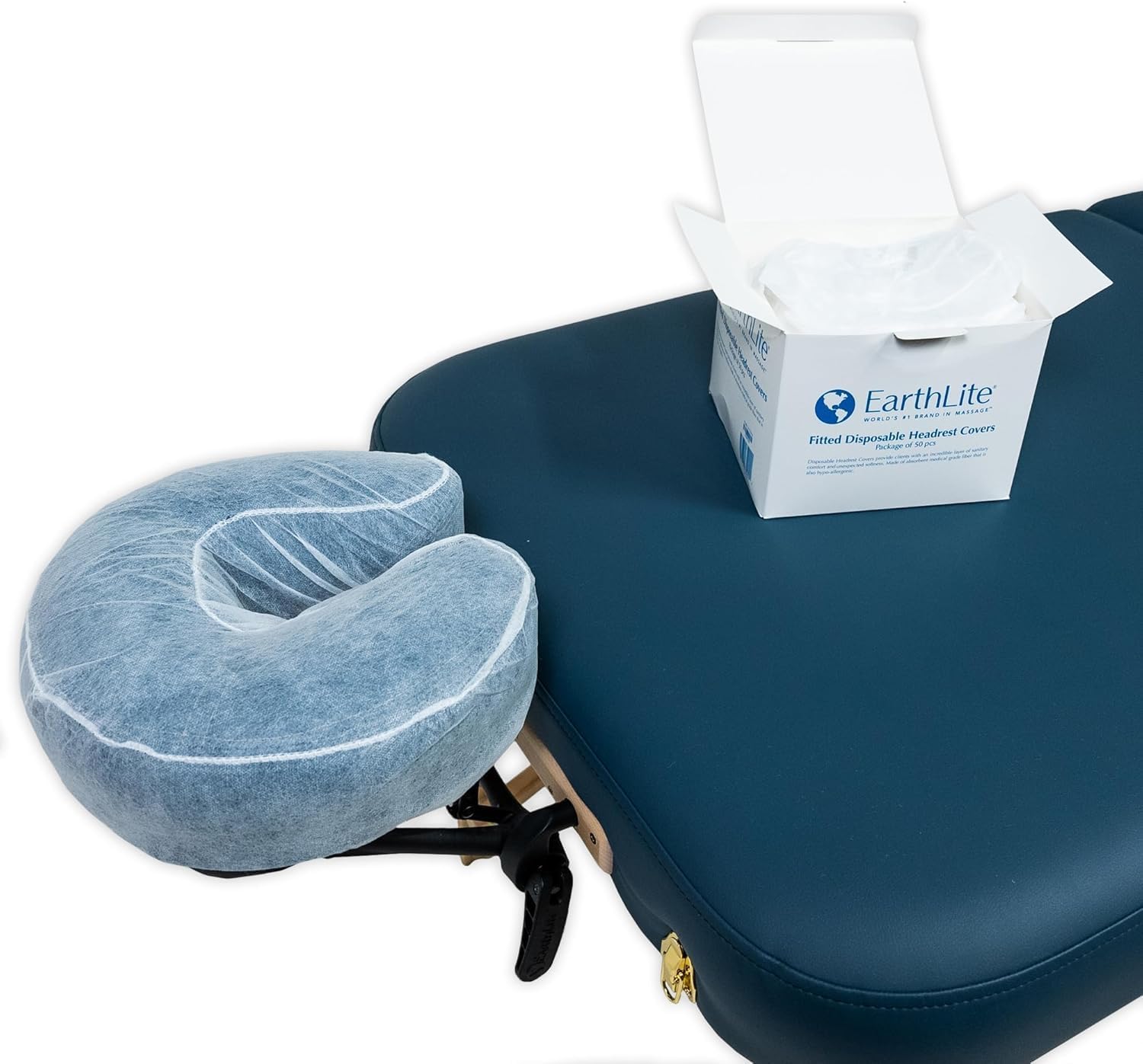 EARTHLITE Fitted Disposable Face Cradle Covers – Medical-Grade, Soft, Non-Sticking Massage Headrest Covers for