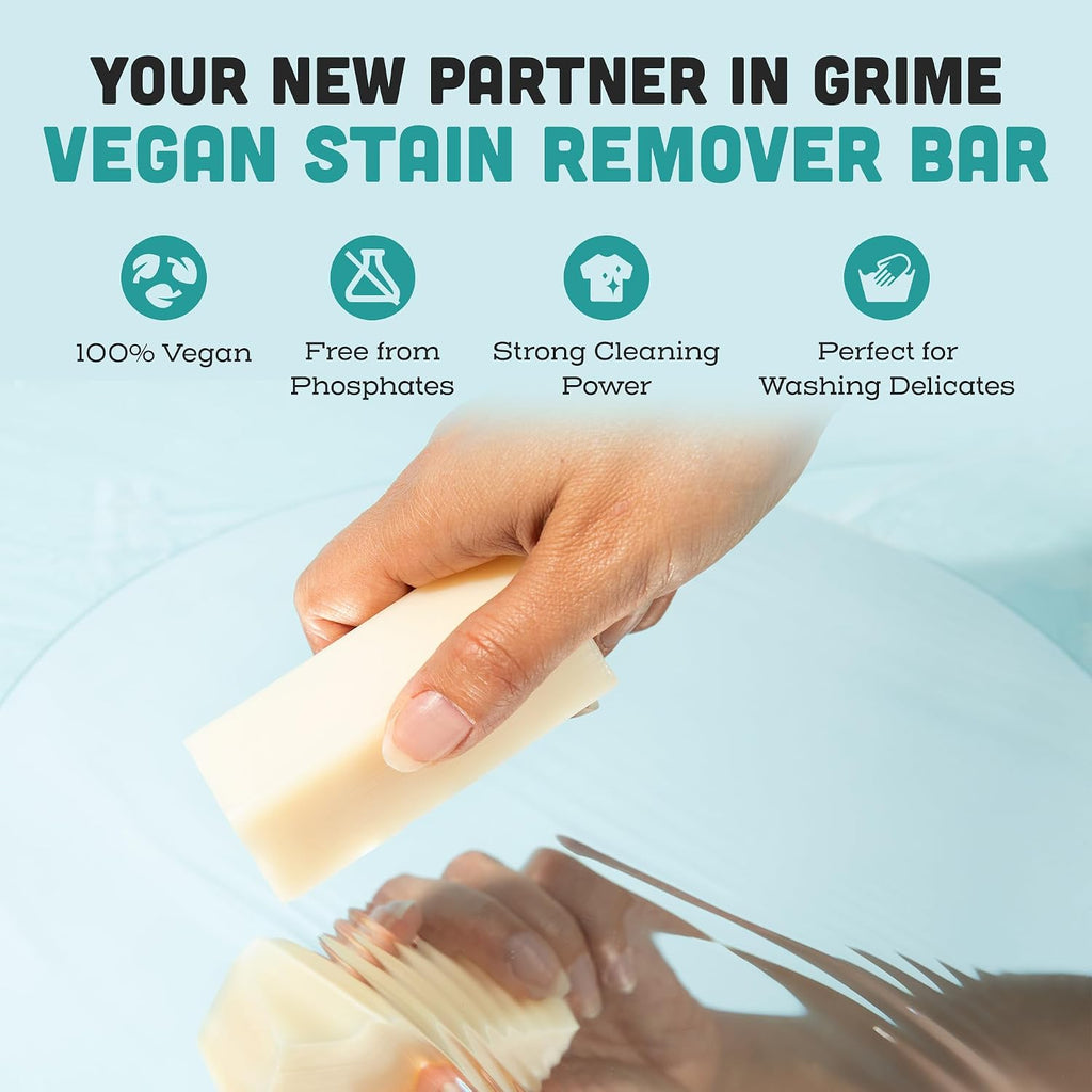 Stain Remover Bar, Vegan Soap Stick, Fragrance Free, 90g