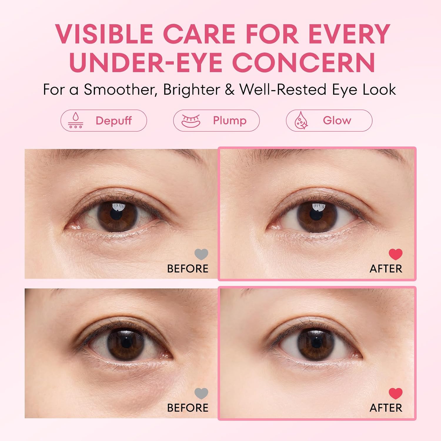 PDRN Collagen Stick & Eye Patches: Volufiline & Caffeine Hydrating for Dark Circles Puffiness Fine Lines Under Makeup