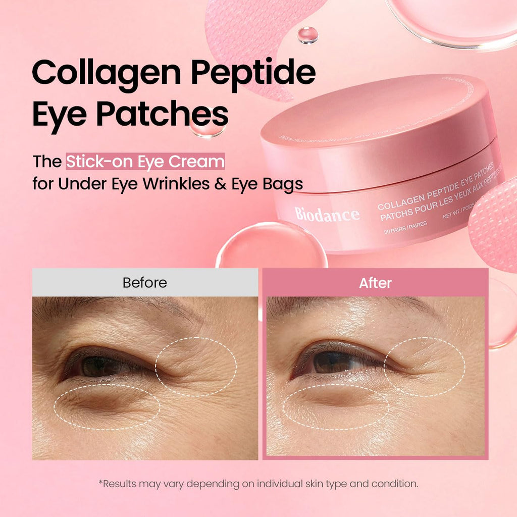 Collagen Peptide Eye Patches, Anti Wrinkle & Smile Line Patches for Face, Under Eye Mask for Fine Lines & Eye Bags