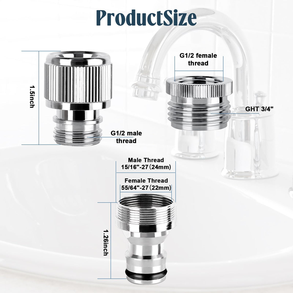 Faucet Quick Adapter Connector with Aerator