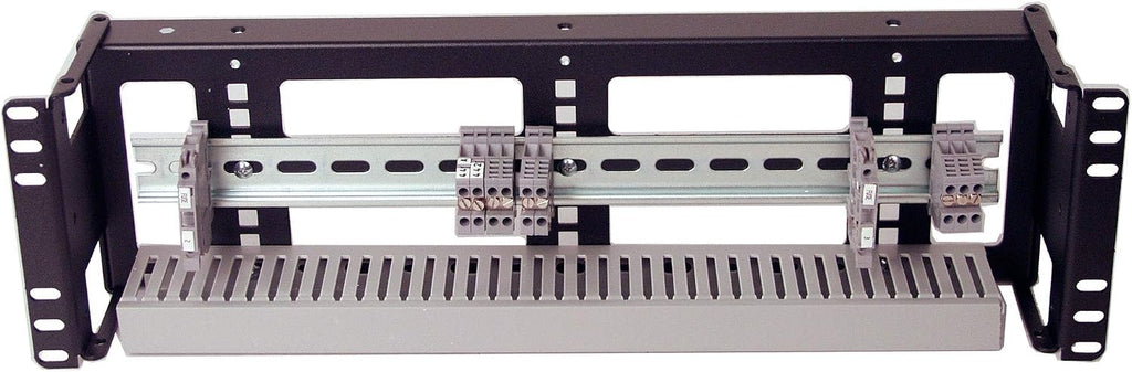 IRP1033D 3U Rackmount 3.78 inch Low Profile DIN Rail Panel for Industrial Standard EIA-310 19 inch 2-Post Relay Rack or 4-Post Server Rack