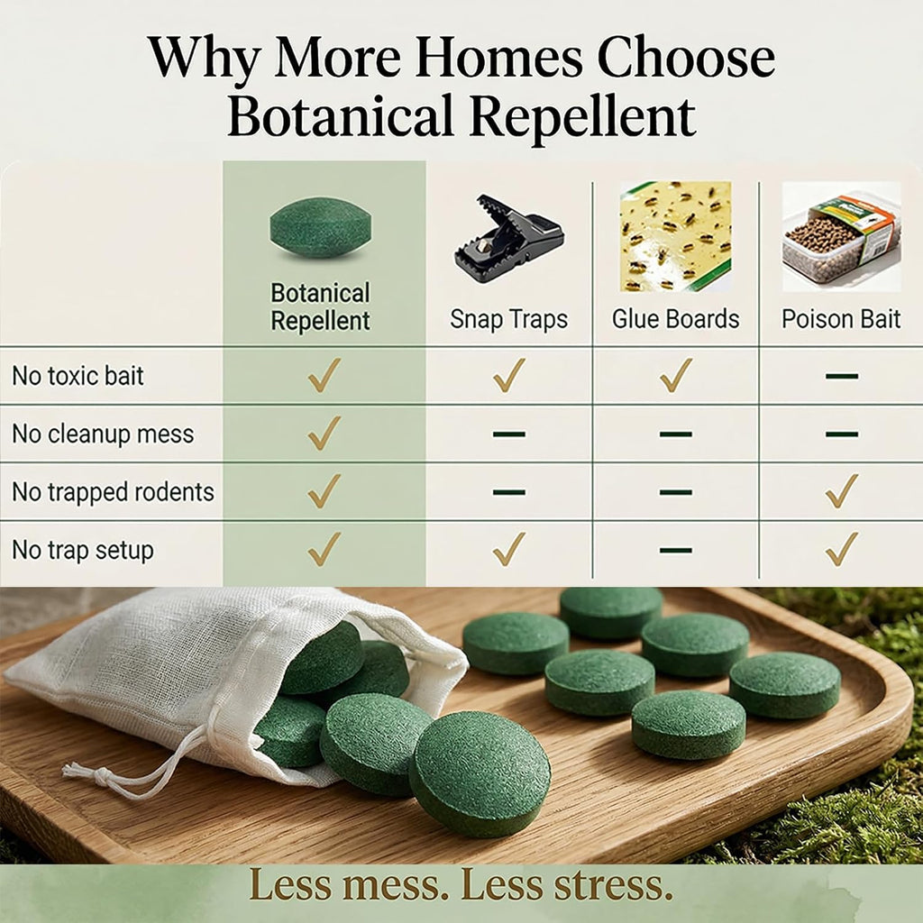 Mouse Rodent Repellent, Repellent Rodent Repellent Balls for Mouse Squirrel Rats Spider Roach Ant, Family & Pet-Safe