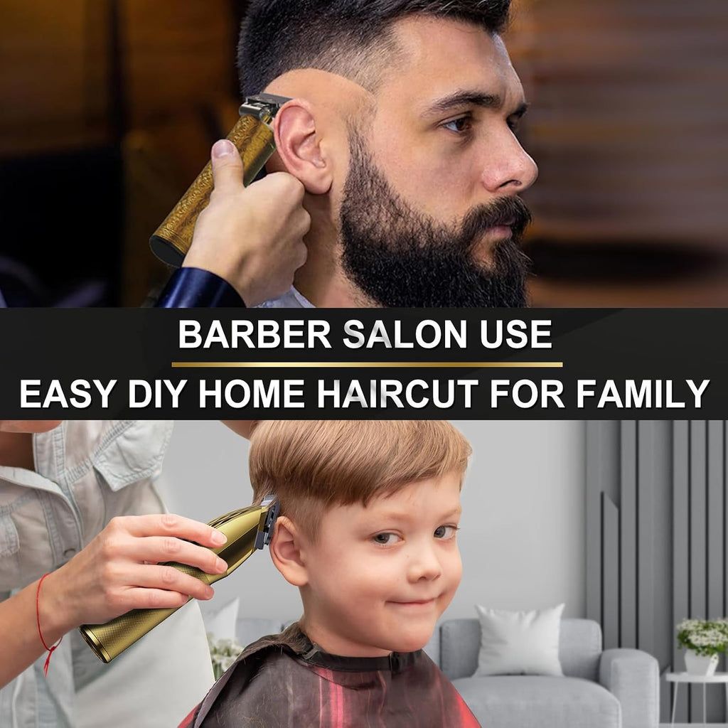 Professional Hair Clippers for Men, Cordless Clipper & Trimmer Kit | 7000RPM High-Speed Motor, Barber-Grade Fade