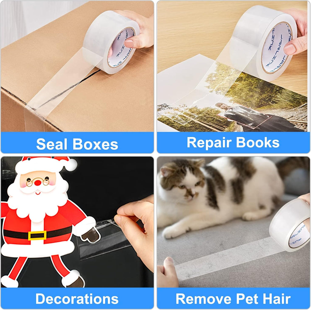 18 Rolls Clear Packing Tape, Heavy Duty Packaging Tape | 2.7mil Thick and 1.88" Wide. 60 Yards per Roll, 1080 Total