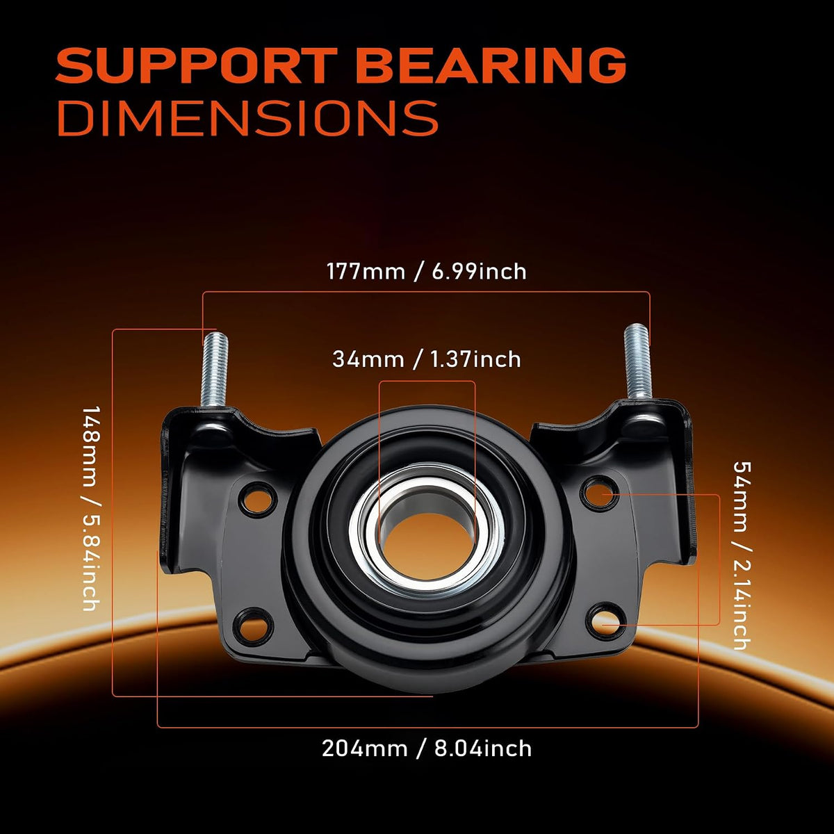 12471505 Drive Shaft Center Support Bearing Compatible with Chevrolet Silverado GMC Sierra 1500 2500 3500 1999-2013 for Chevy GMC C1500 C2500 C3500 Pickup 1992-2000 Replace 26165406 31024698 2471505