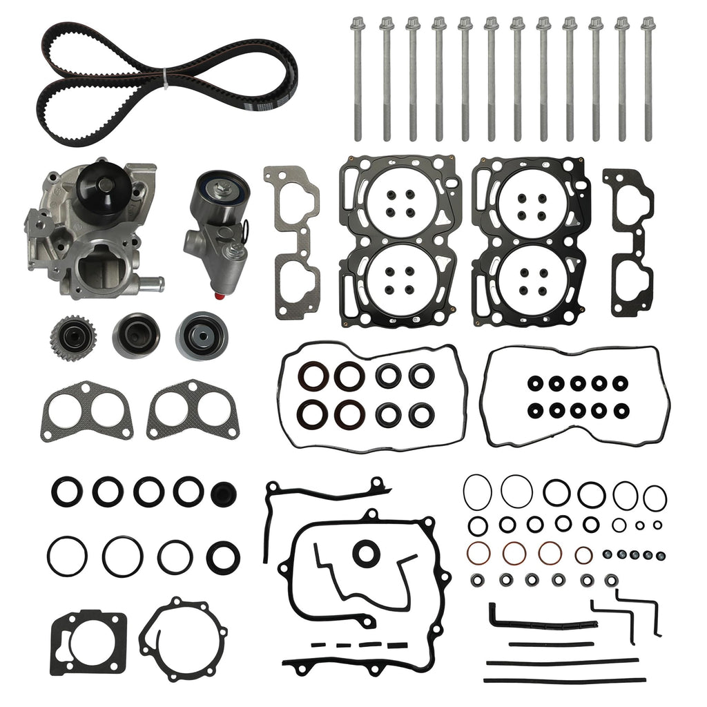EJ251 EJ253 2.5 Timing Belt Kit W/Water Pump Idler Pulley & Head Gasket Set