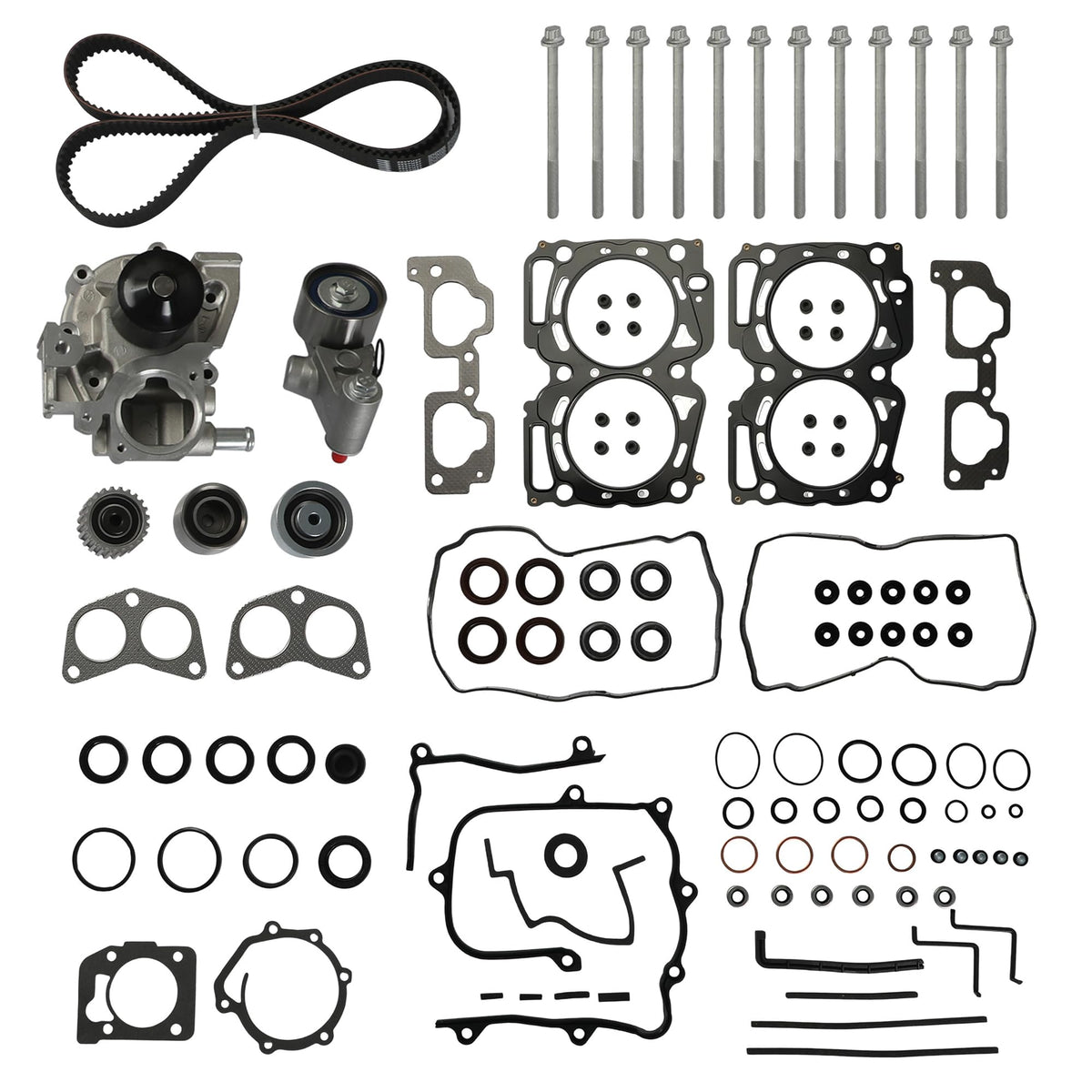 EJ251 EJ253 2.5 Timing Belt Kit W/Water Pump Idler Pulley & Head Gasket Set