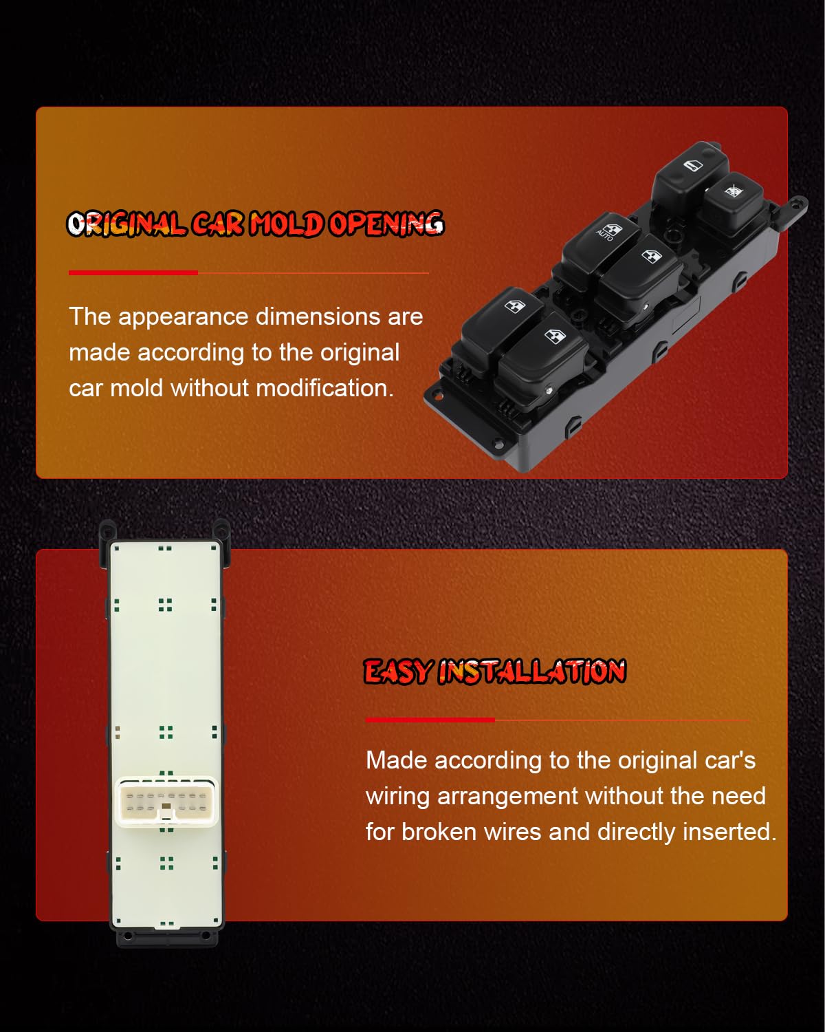 cciyu Driver Side Power Window Switch for Hyundai Sonata 2005-2007