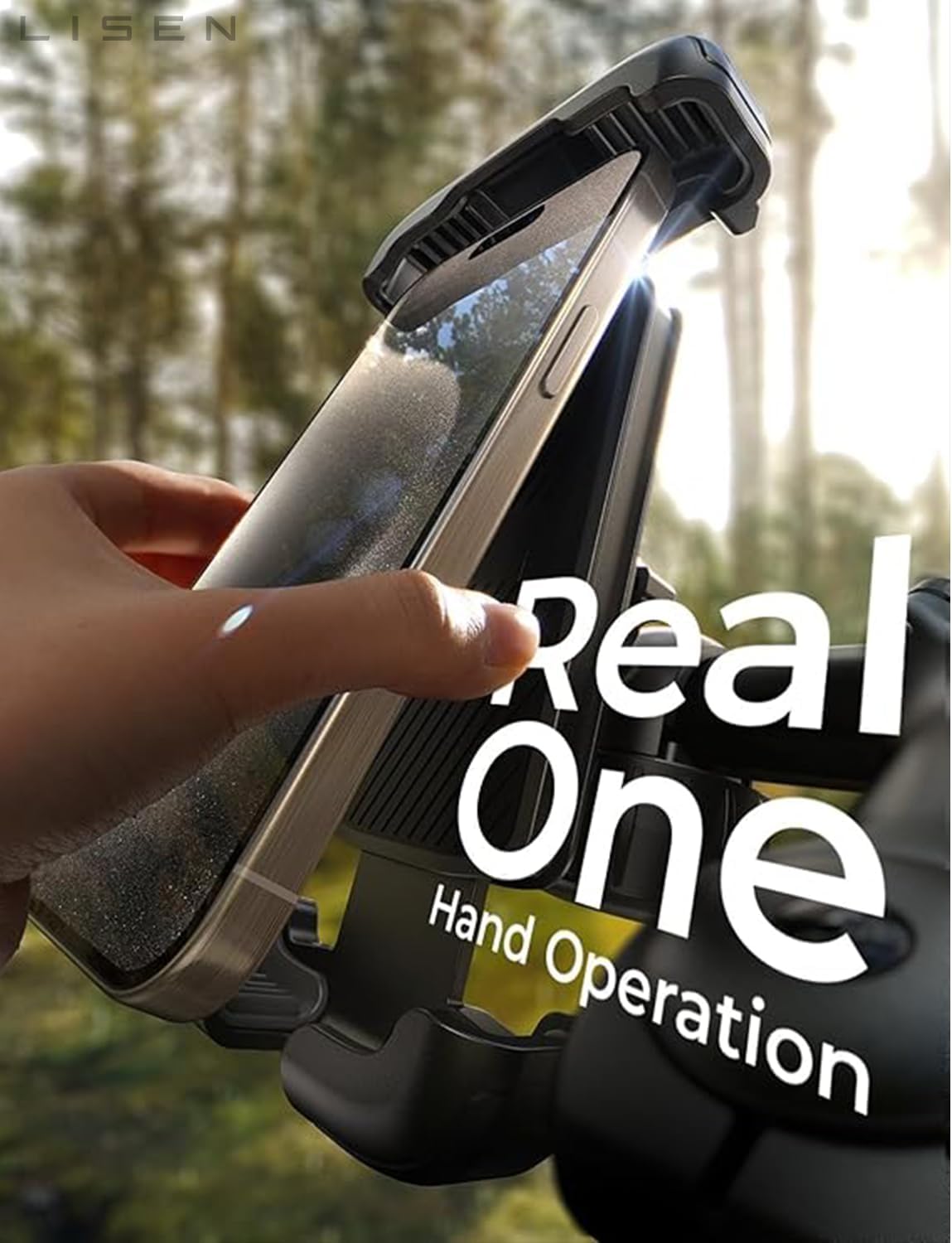 Bike Phone Holder, [Super Easy Install] Motorcycle Phone Mount Ebike Accessories Bicycle Handlebar Holder Mount Gifts