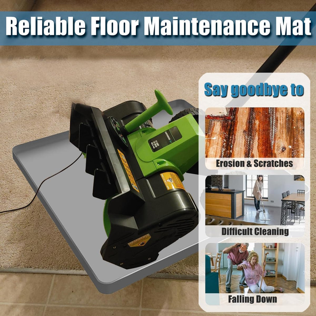 Snow Blower Mat, Snowblower Silicone Mat Garage Floor Mat for Snow, Electric Snow Shovel Mat with Raised Edge, Snow