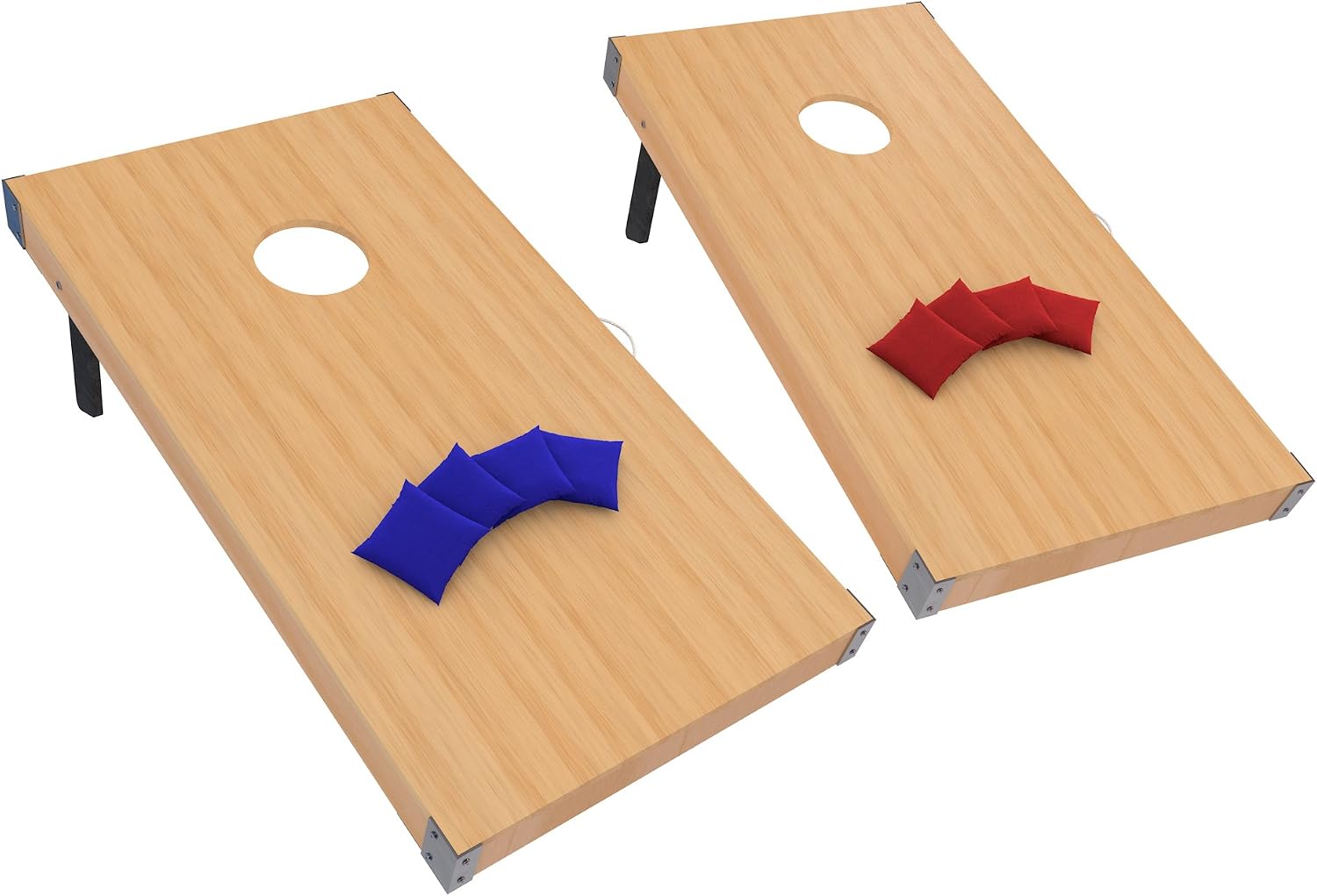 Cornhole Set - 4ftx2ft Regulation Size Outdoor Bean Bag Toss with 8 Bags Included - Yard Games for Kids 14 Years Old