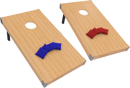 Cornhole Set - 4ftx2ft Regulation Size Outdoor Bean Bag Toss with 8 Bags Included - Yard Games for Kids 14 Years Old