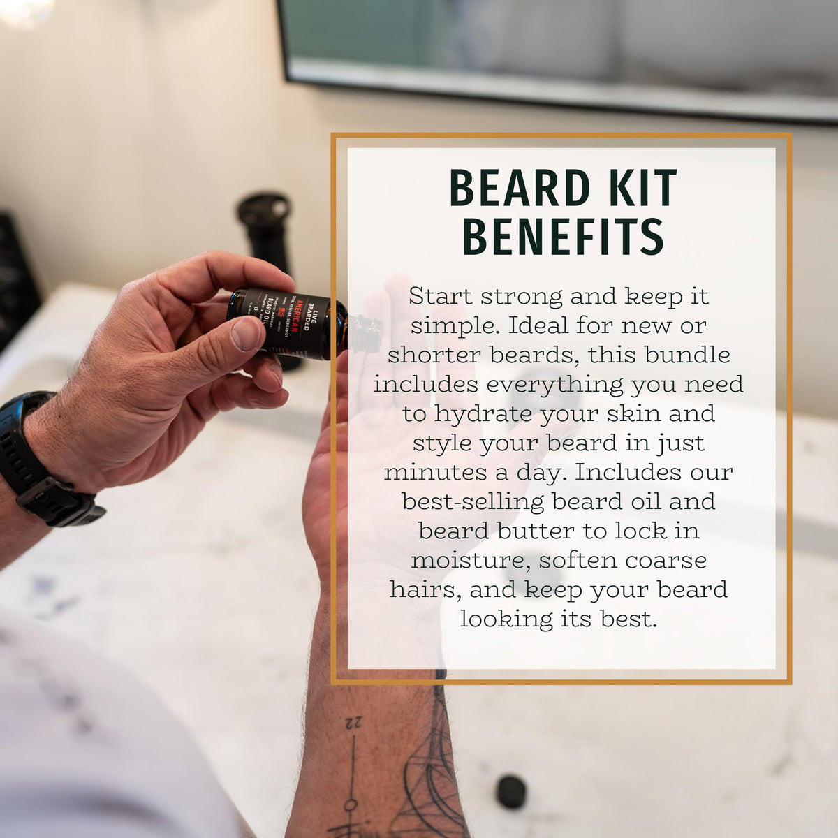 Beard Oil & Butter Grooming Kit, American Scent