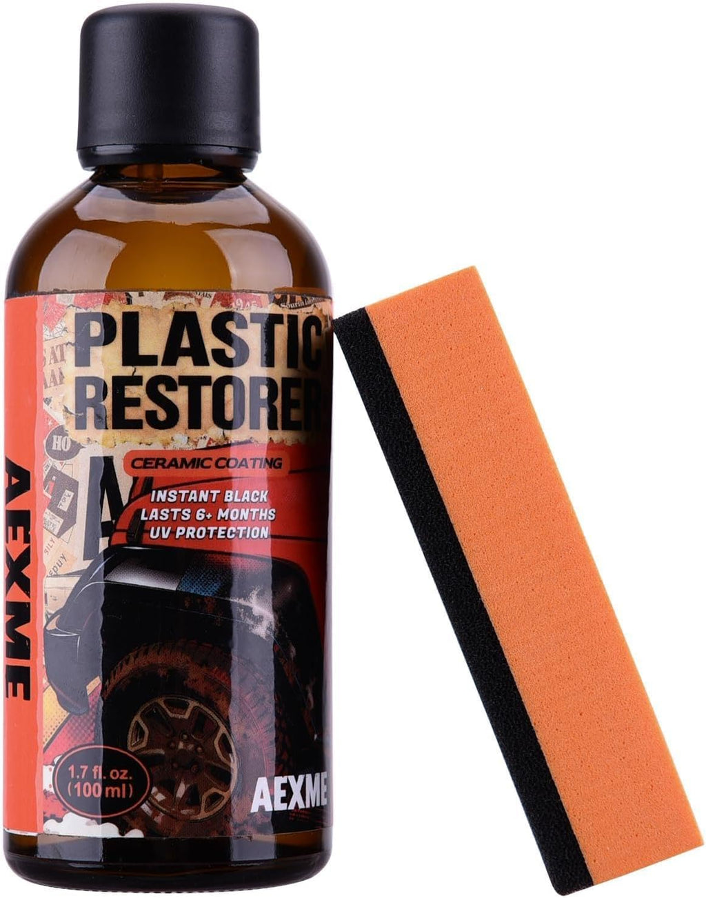 Car Plastic Restorer - Ceramic Crystal Coating Technology, Quickly Repair Fading Bumpers, Plastic and Rubber, Back to