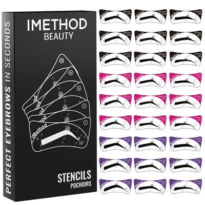 Eyebrow Stencils Eyebrows Shape Reusable - 27 Eyebrow Stencil Kit, Brow Stencils for Eyebrow Stamp, Eyebrow Shaping